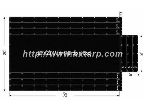 Lumber Tarp 26'X20'With 6'Drop